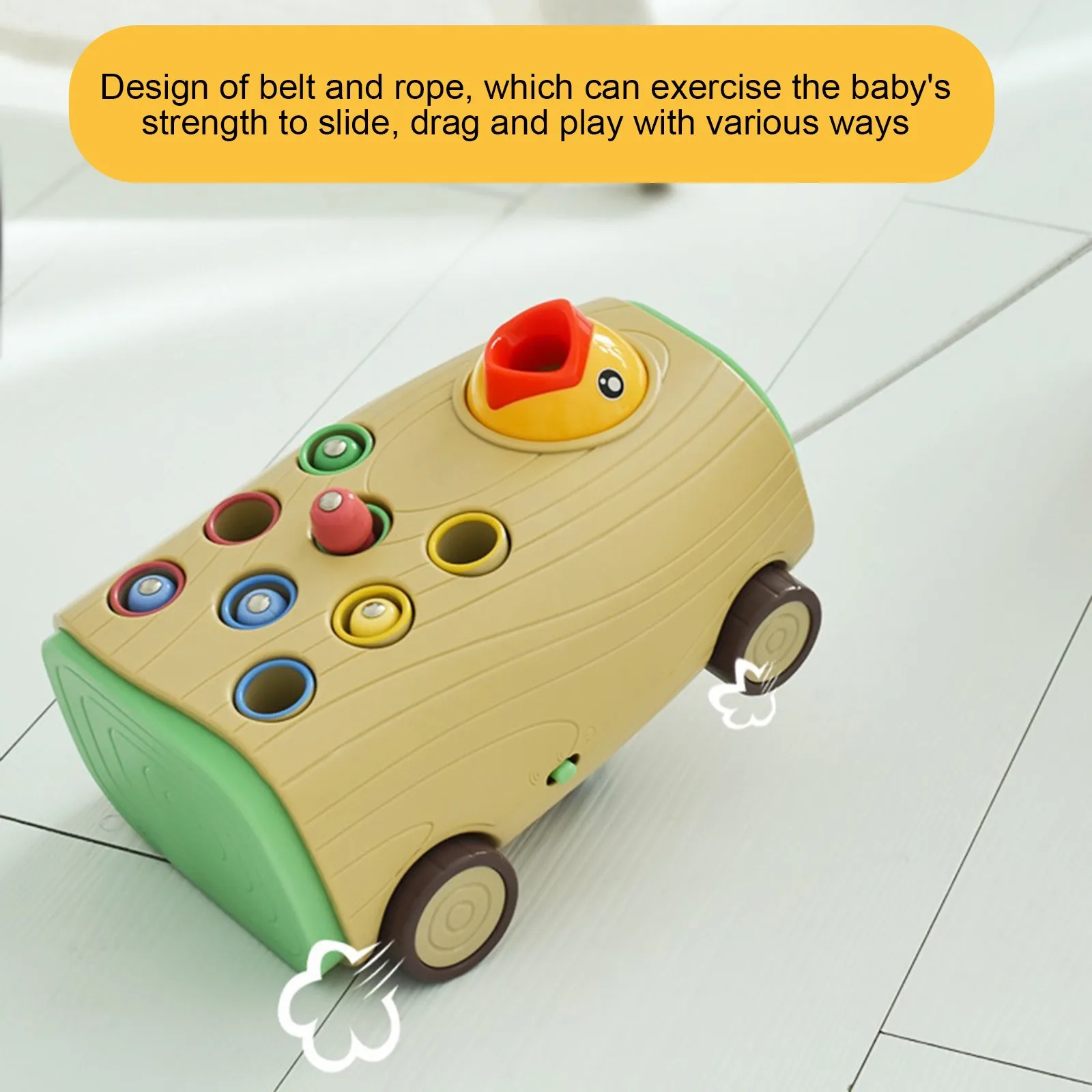 

Montessori Toy Wooden Woodpecker Catch Insects Worms Game Magnetic Fishing Games Playing Hamster Toy Educational Toys Children