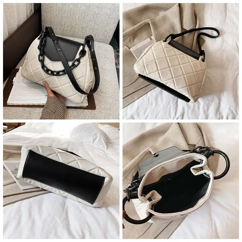 

Fashion Diamond Lattice Large Capacity Women Shoulder Bag Designer Acrylic Chain Women Handbag Tote Big Crossbody Bags For Women