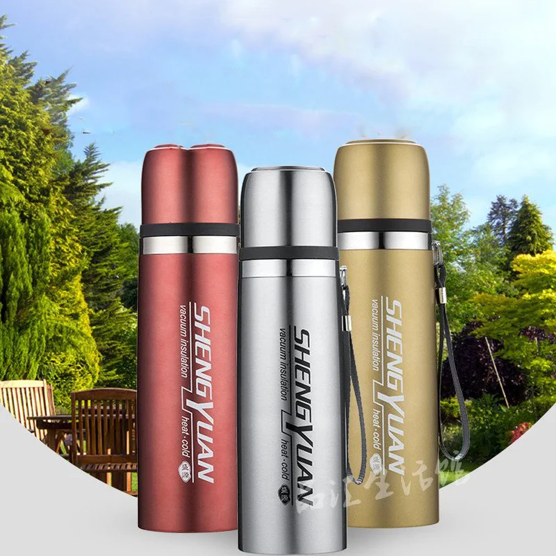 Large Capacity Insulated Cup Stainless Steel Vacuum Insulation Pot Male and Female Students Car Outdoor Portable Children Water | Дом и сад