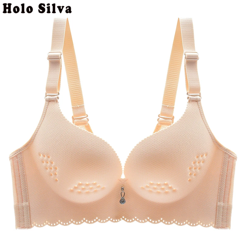 Женский бесшовный бюстгальтер пуш-ап тонкий бюстгальтер-минимайзер без косточек