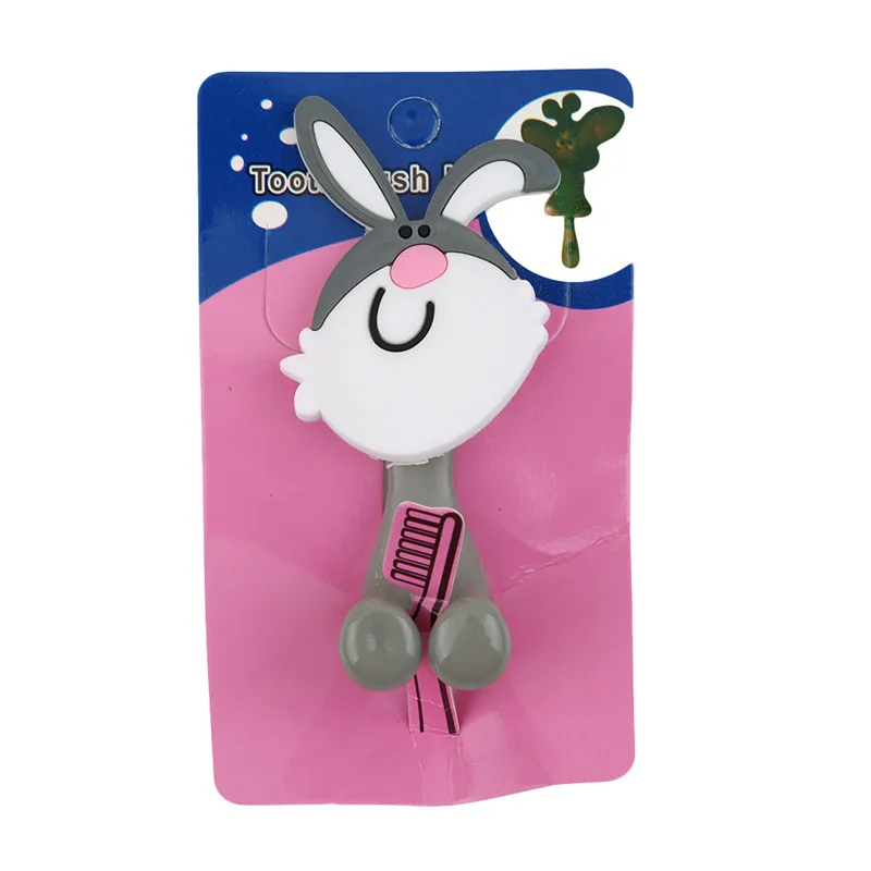 Экологически чистые милые животные мультфильм присоска держатель зубной щетки
