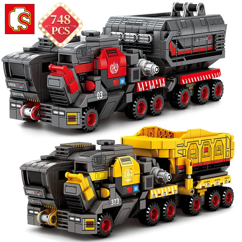 SEMBO высокотехнологичные идеи строительные блоки серии Moive перевозчик