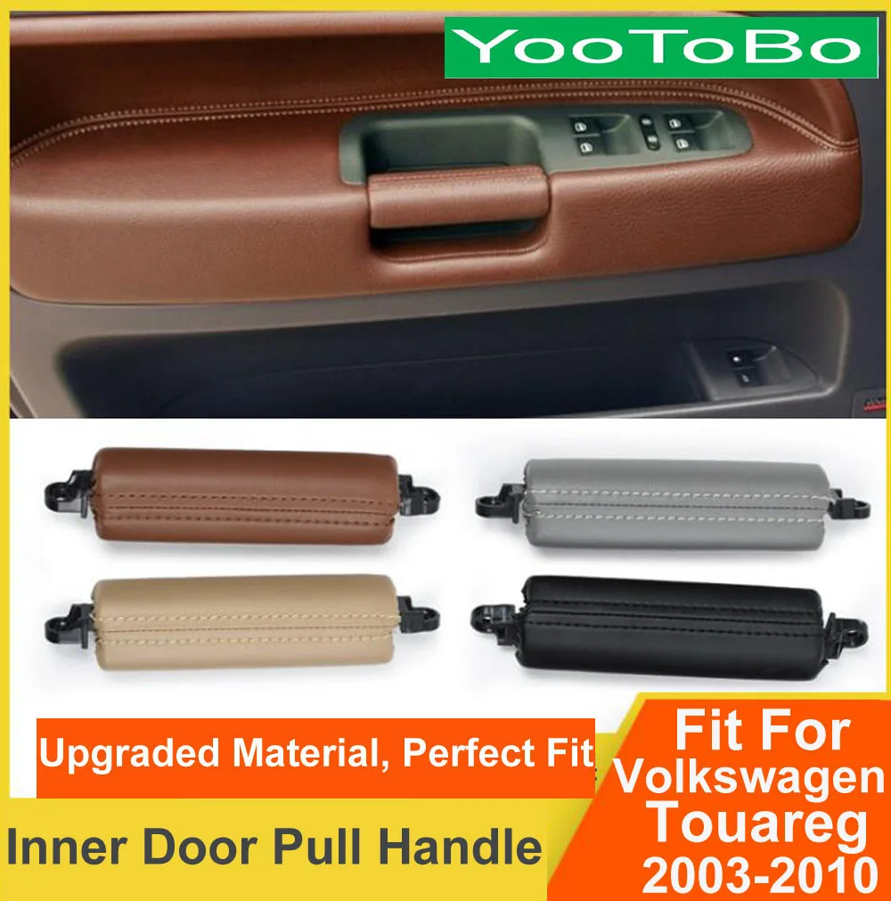 

LHD RHD из натуральной кожи со стороны водителя внутренняя ручка для внутренней двери отделка панели бежевого и черного цвета для Volkswagen Touareg ...
