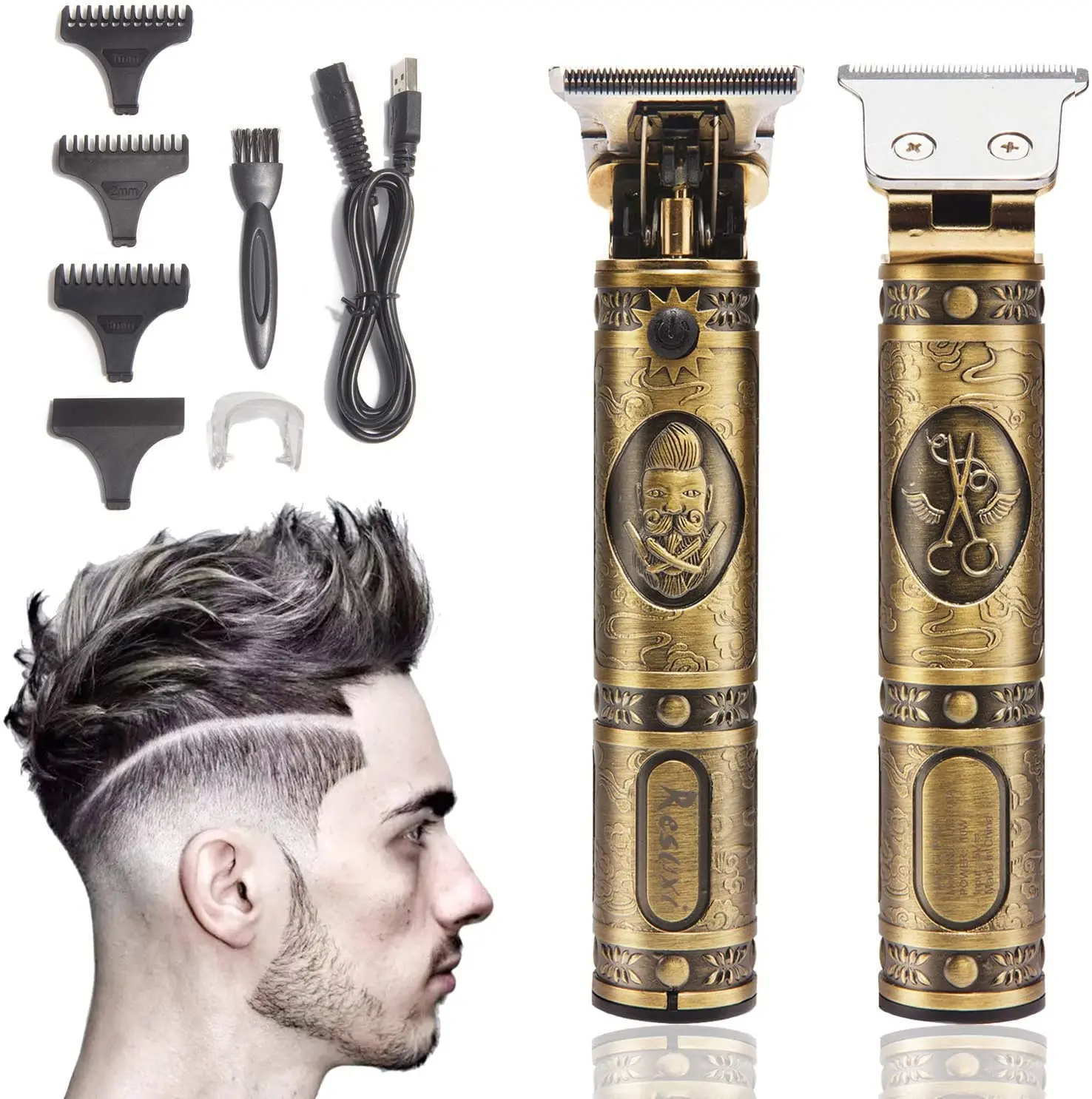 

Professional Men's Hair Trimmer Clipper 0mm Baldheaded Cutter Beard Shaving Precision Finishing Hair Cutting Machine Adult GH22
