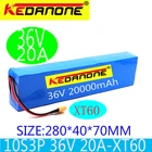 Литиевый аккумулятор высокой мощности Kedanone 2020, 36 В, 10S3P, 8 Ач, 500 Вт, 42 в, 18650, 8000 мАч, для электрического велосипеда, скутера, BMS