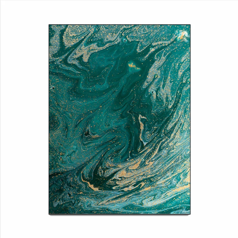 Абстрактный Коврик для поцелуя из пузырей морской воды зеленый золотой узор