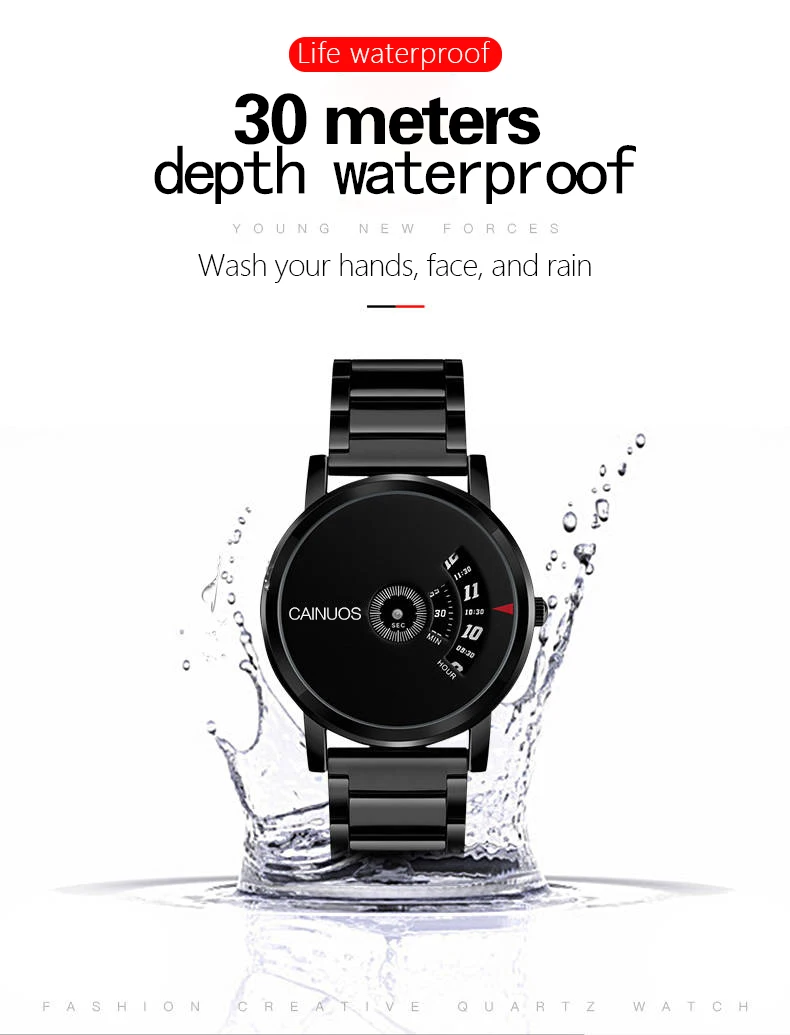 

Luxury Brand man watch Business Men's Wristwatches Waterproof Clock Male fashion watch vacuum plated case man watch 2021CAINUOS