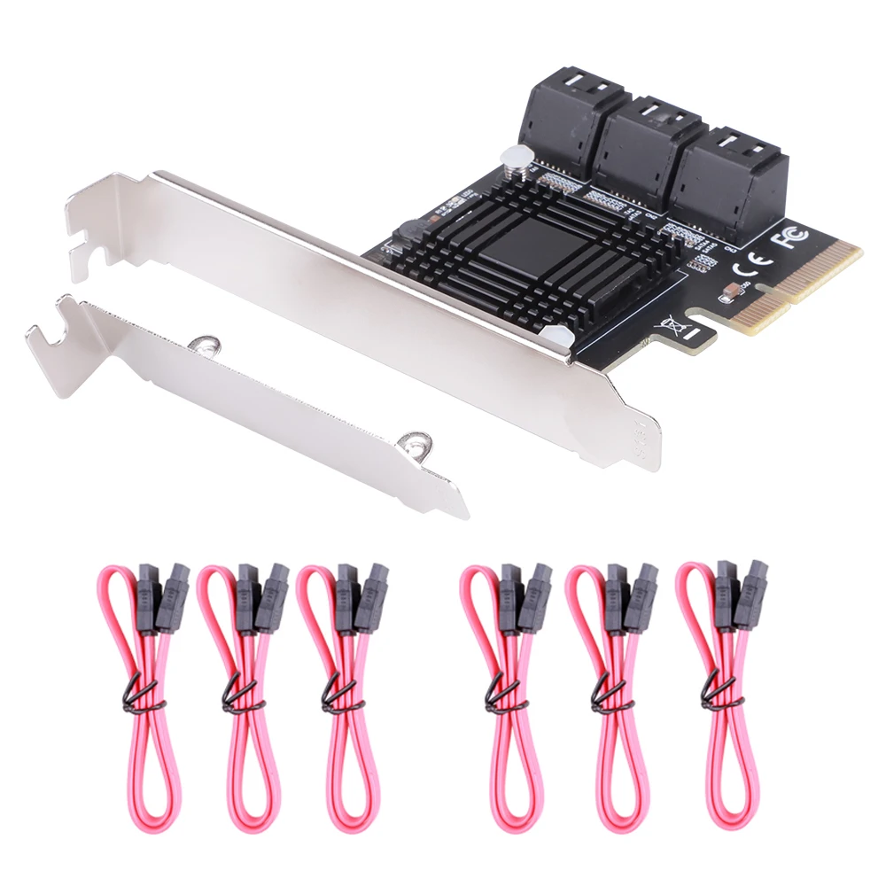

PCI-E 4x до 6/10 порт SATA3.0 Расширенная карта PCI Express 4X слот