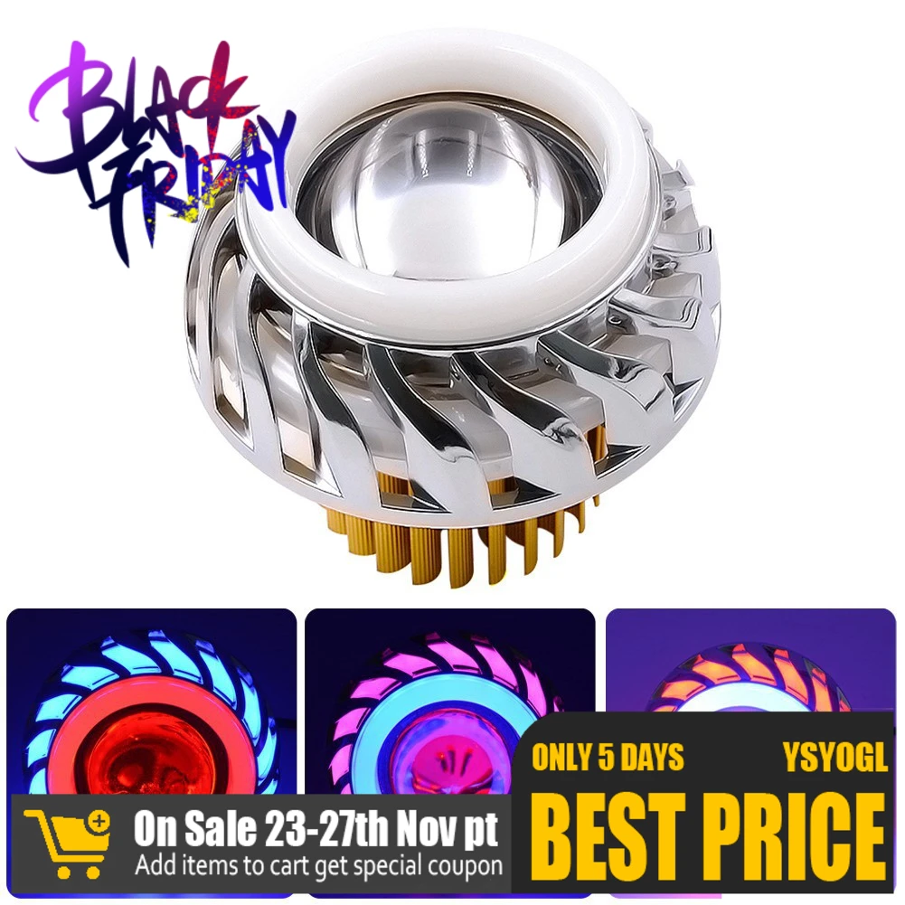 12 85 В постоянного тока светодиодные фары для мотоцикла винтовой круг Двойной