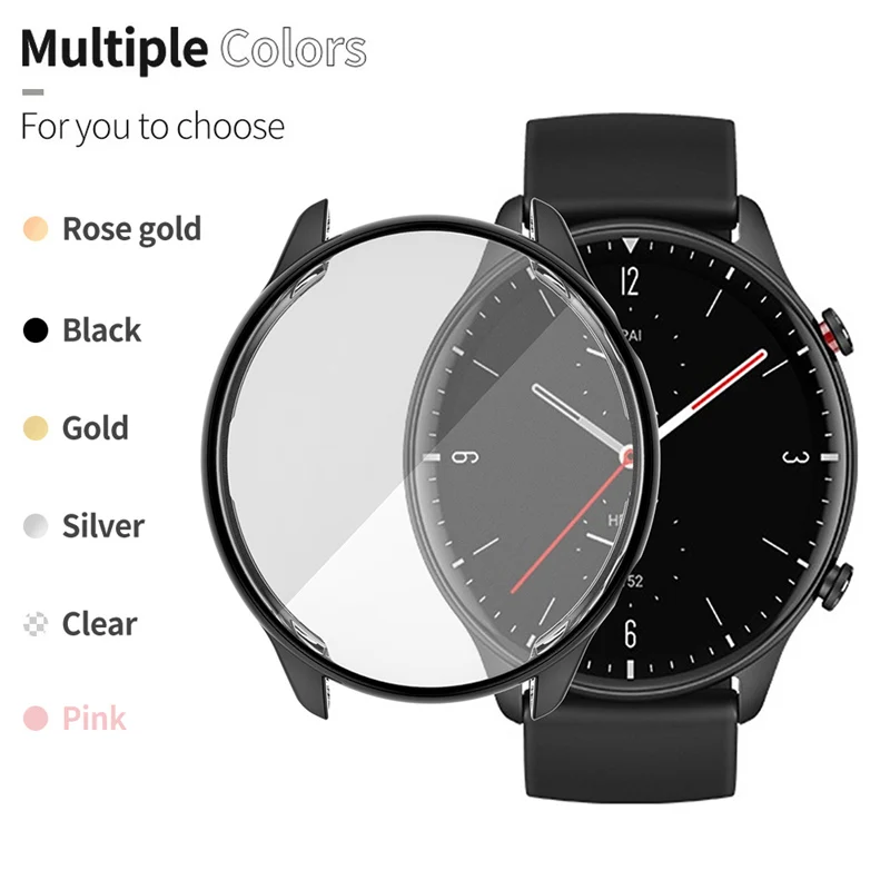 Мягкий ТПУ чехол с полной защитой для Amazfit GTR 2/GTR 2E корпус часов защитный бампер