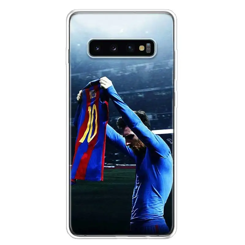 Месси крышка чехол для телефона для samsung Galaxy S10+ Note 10 9 8 S9 S8 J4 J6 J8 плюс S7 S6 корпус под плетенную сумку