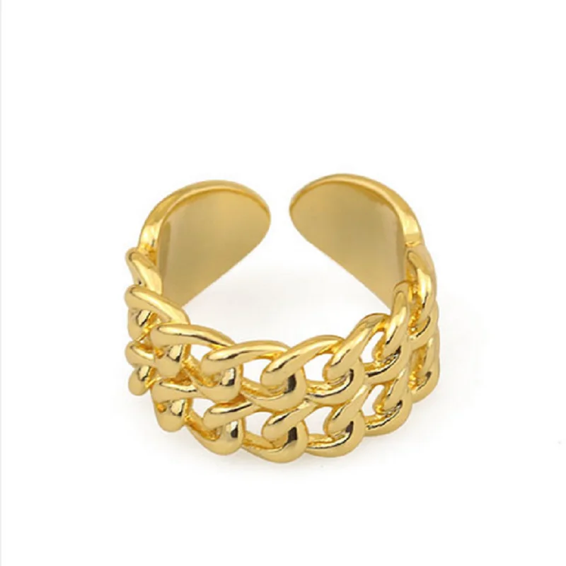 

925 sterling silver cold wind twist mesh openwork weave open loop retro senior sense temperament ring female