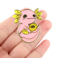 dz2429 axolotl cute collection enamel lapel pin badge pins for clothes backpacks decoration birthday gifts jewelry accessories