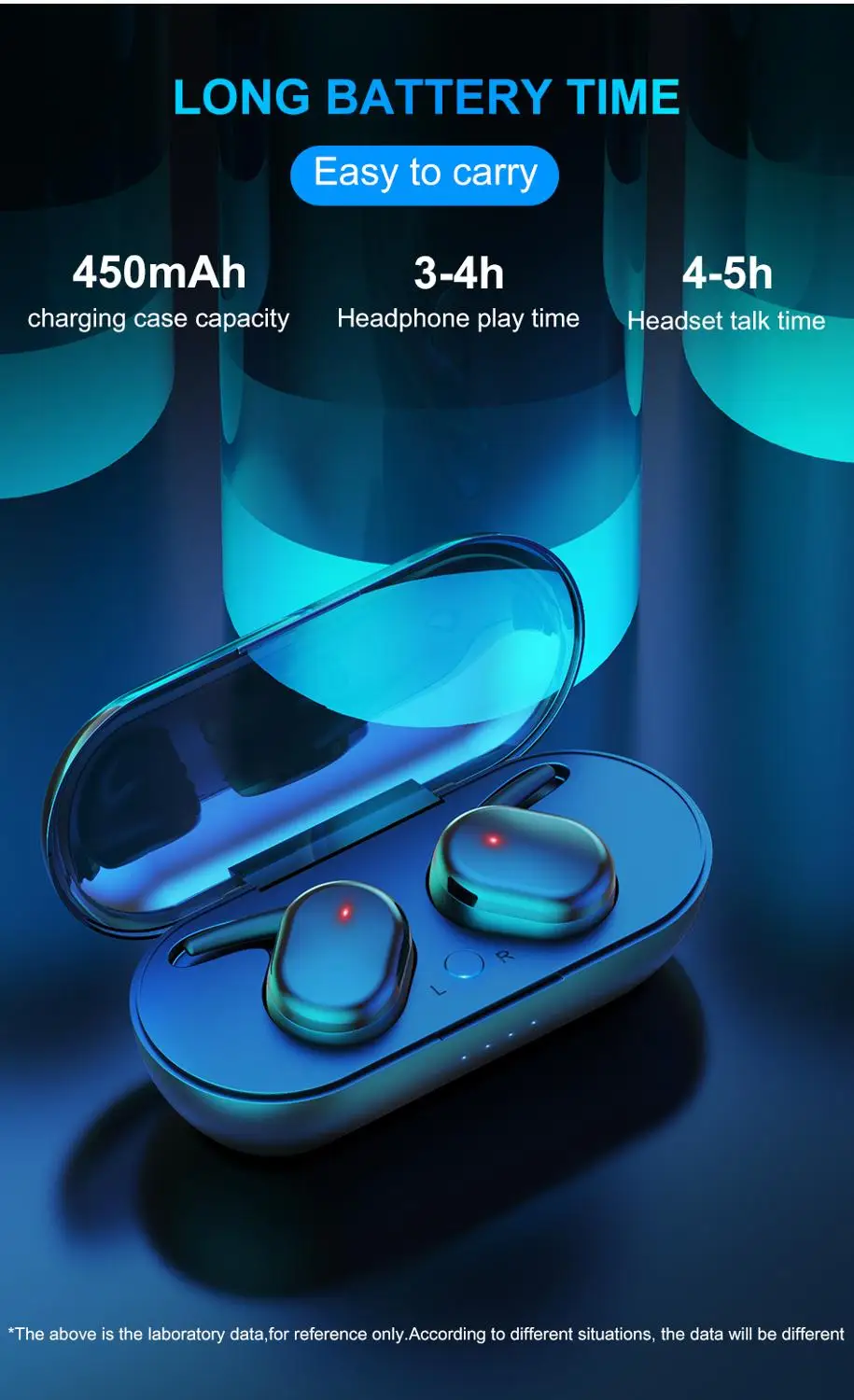 

Bluetooth 5.0 Headphones TWS 4D Bass Stereo HiFi Wireless Headphones Fingerprint Touch Gaming Headset Earbuds With Microphone