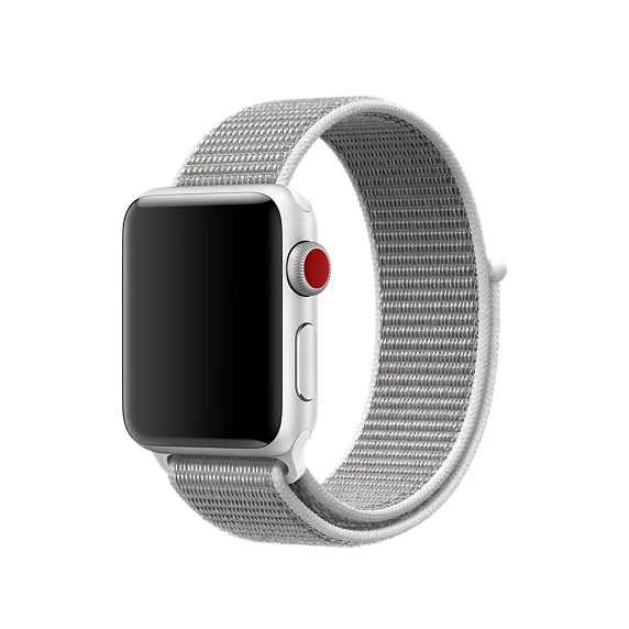 Seashell Горячая цветной нейлоновый ремешок для Apple Watch серии 4 44 мм 40 мм ремешок для часов спортивные полосы для iwatch 42 мм 38 мм 3 2 1 серия 5 - Цвет ремешка: Seashell