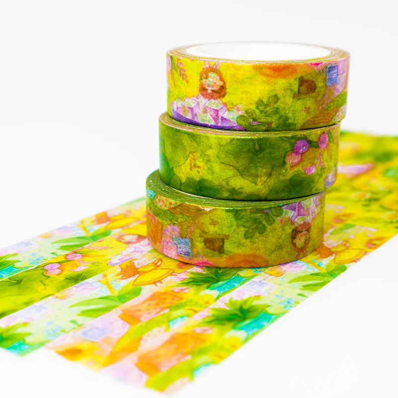 

Beautiful Scenery Colorful Washi Tape Set Sticky Decorative DIY Office Stationery Masking Paper Tape Scrapbooking 1PCS