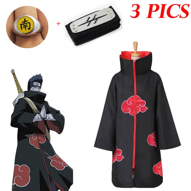 3 шт. аниме Hokage ниндзя боль Akatsuki Kakuzu реквизит для косплея детей и взрослых кольцо +