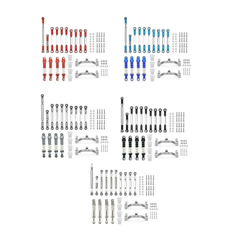 

Metal Steering Link Rod Pull Rod Mounts Shock Absorber Set for MN D90 MN-90 MN99S 1/12 RC Car Upgrade Accessories