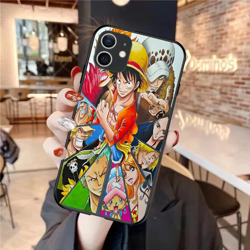 

Cartoon Anime One Piece Luffy Back Cover Phone Case For iPhone 11 12 Pro MAX SE 2020 XS Max XR 6 7 8 Plus 12Mini Silicone Covers