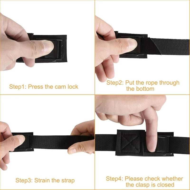 Сверхмощные крепежные ремни регулируемые кулачковые с пряжкой для байдарки