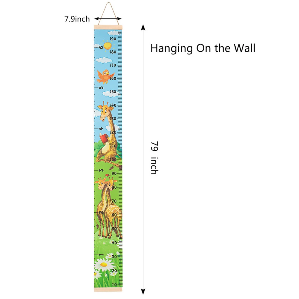 

Cute Children Height Growth Chart Measure Wall Sticker Kids Room Decoration PVC Animal Art Decal Removable