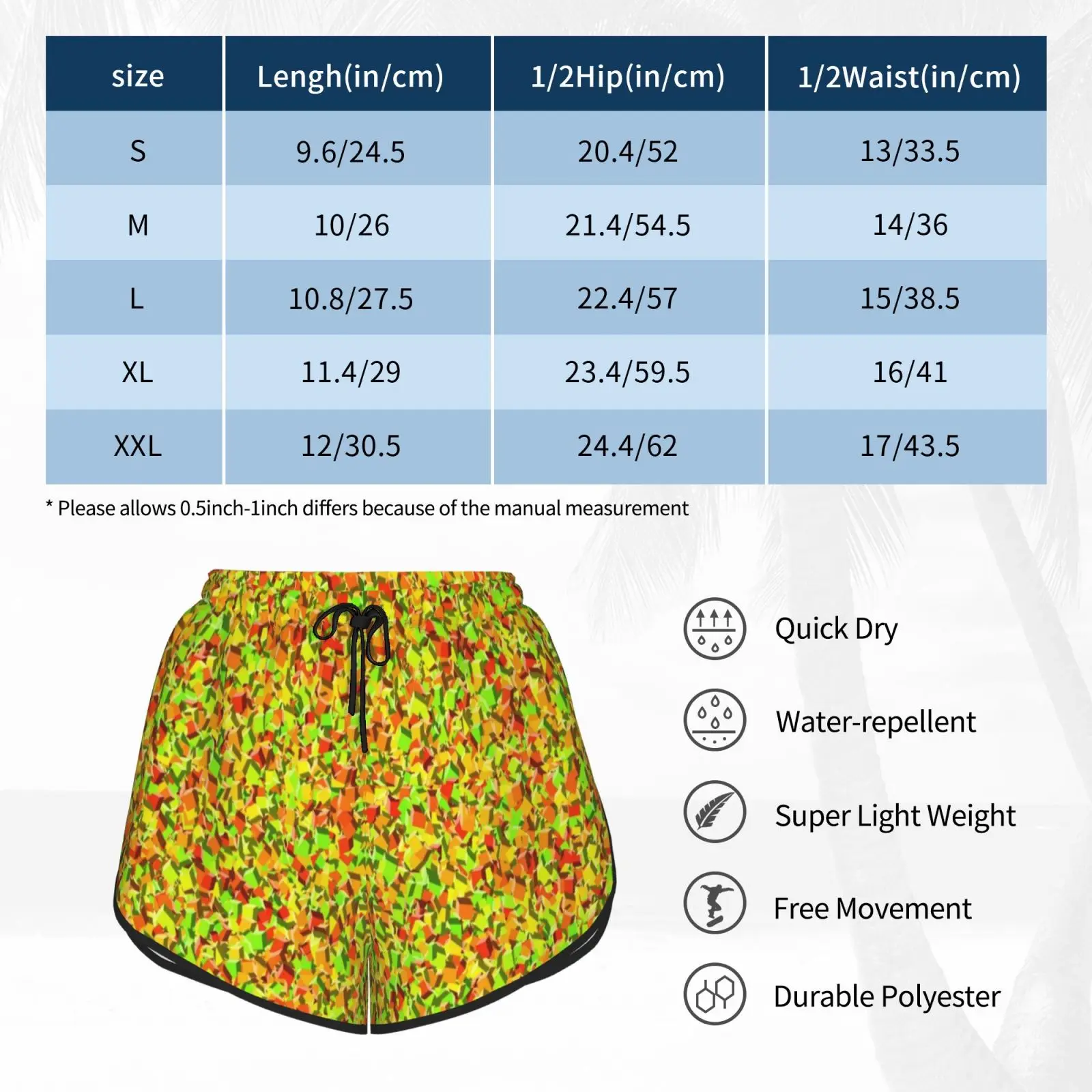 

Rasta Sticker Bomb Swim Shorts Women Beach Shorts Rasta Colourful Cubes