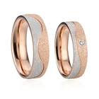 Уникальные блестящие свадебные кольца из розового золота, мужские и женские кольца для свадьбы, ювелирные изделия для годовщины или брака