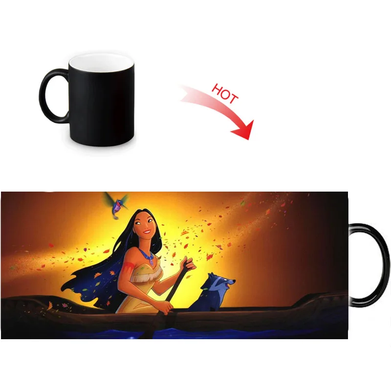 Керамические кофейные кружки на заказ чашка Покахонтас с молочным чаем