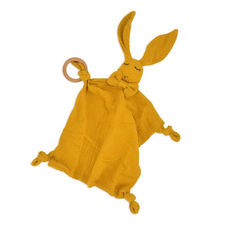 

Baby Burp Kids Fashion Sleep Rabbit Toy Soothe Appease Towel Infant Cotton Bib Scarf Feeding Saliva Towel Bandana Burp Cloth