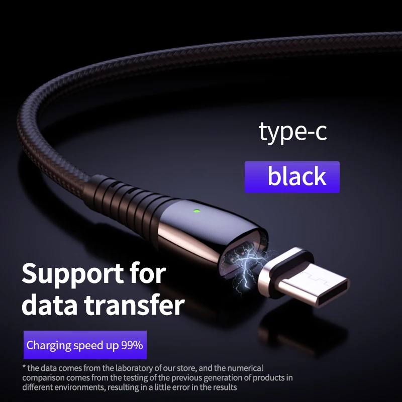 Фото Магнитный кабель Meide для передачи данных Micro USB Type C 1 м 2 м|Кабели мобильных