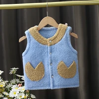 vest for newborn children sleeveless jacket baby vest girl boy plush vest in autumn toddler girl vest toddler winter clothes