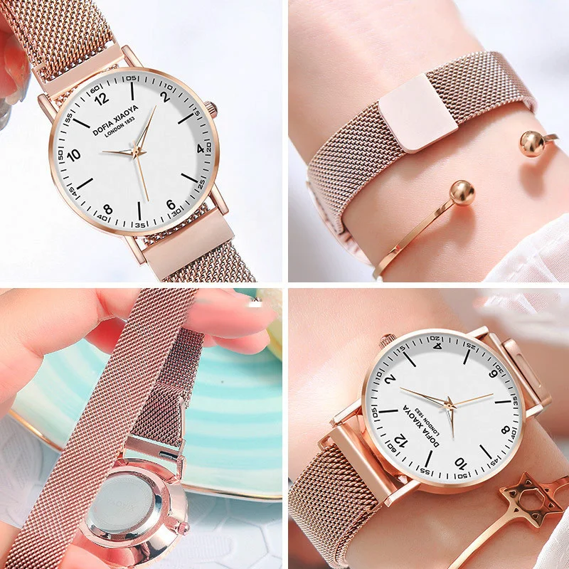 Креативные Часы звездного неба женские часы с магнитом светящиеся 2019 наручные из