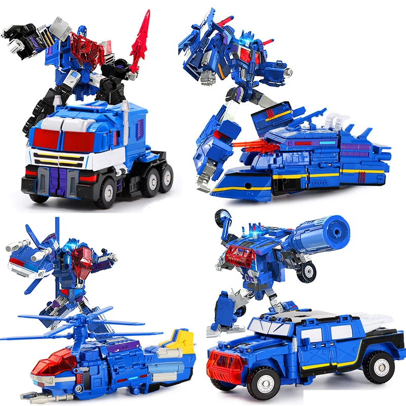 

5 IN 1 Nighthawk Feng God Fit Manual Deformation Mech Robot Becomes King Kong Police Battleship Aircraft Model Children's Toys