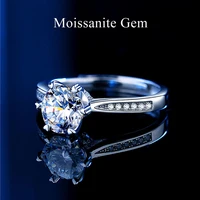women silver ring moissanite zircon 925 sterling silver ring for women couple wedding rings bride jewelry accessories gift