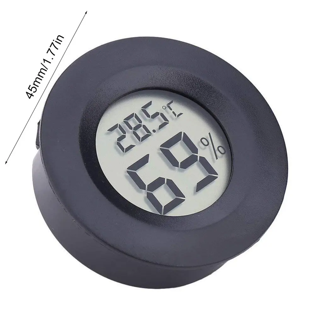 

Mini Round Electronic Thermometer and Hygrometer 1.5V Indoor Digital LCD Hygrometer Temperature Humidity Meter Sensor Detector