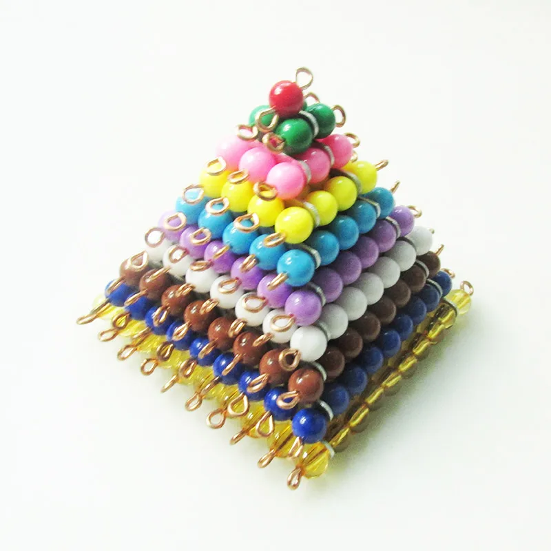 

Kids Montessori Toys Materials Educational Wooden Toy Colorful Checker Board Beads Early Childhood Preschool Training Math Toys