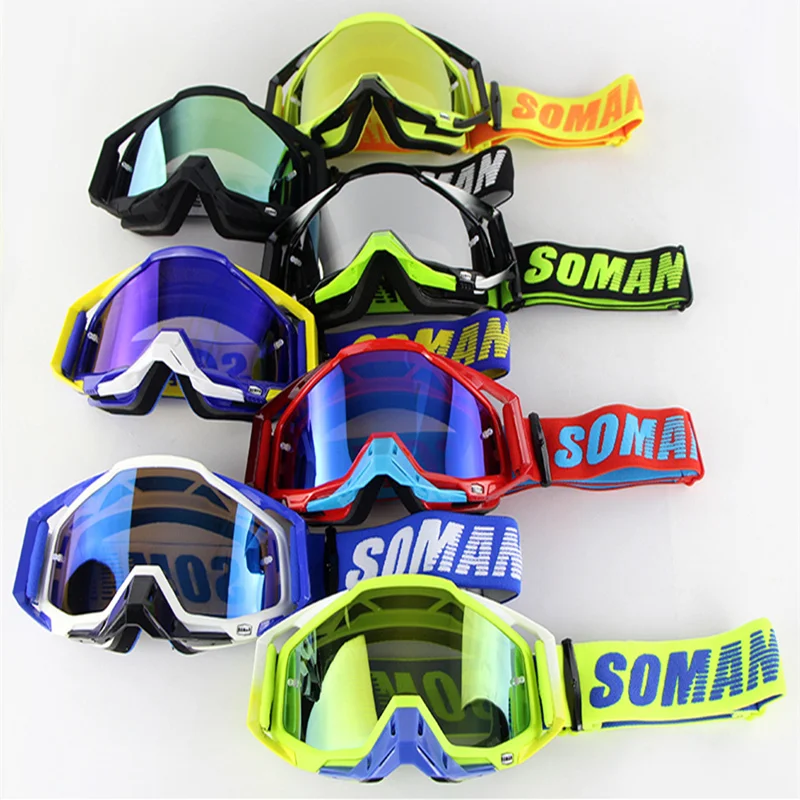 Очки для мотокросса Soman Lunettes езды на мотоцикле и велосипеде по бездорожью