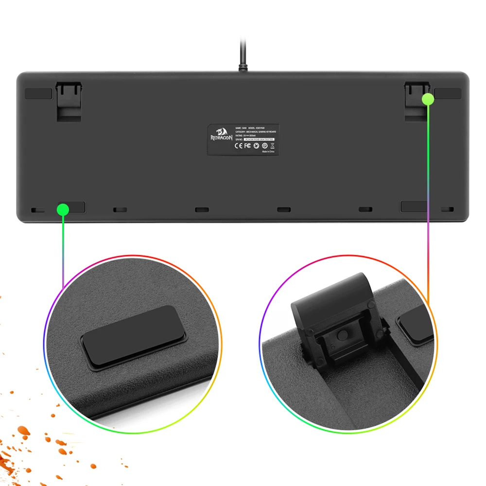 Redragon K581 SANI RGB USB механическая игровая клавиатура синий переключатель со