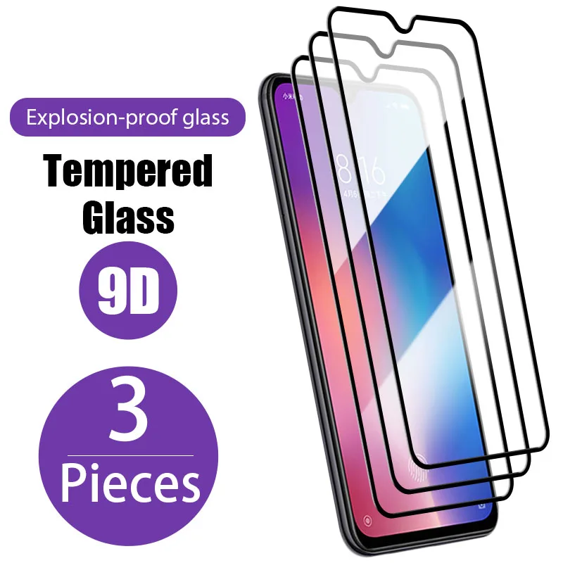 

Защитное закаленное стекло 9D для Xiaomi Poco C3 F2 M2 Pro M3, 3 шт.