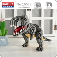 balody 16088 jurassic dinosaur tyrannosaurus rex animal monster diy mini diamond blocks bricks building toy for children no box