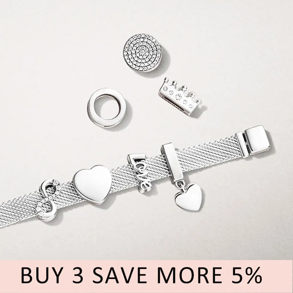 Очаровательные настоящие 925 пробы с серебряной короной и сердцем оригинальный