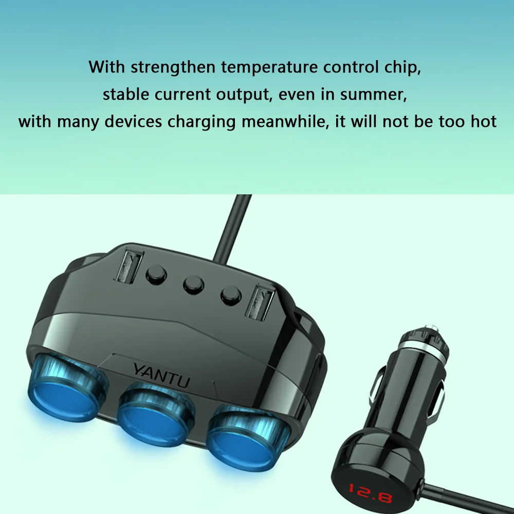 12 V 24 автомобильный прикуриватель Зарядное устройство с двумя портами USB