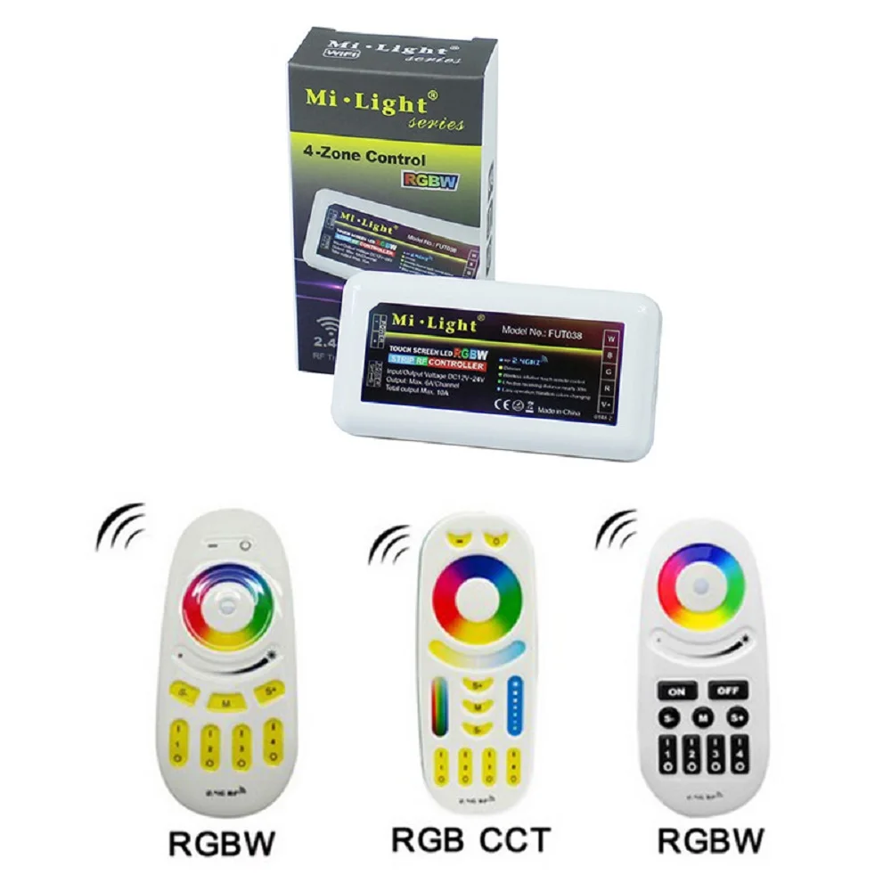Milight 2 4 GHz Zone RGB CCT RGBW контроллер светодиодной ленты & Touch RF пульт дистанционного