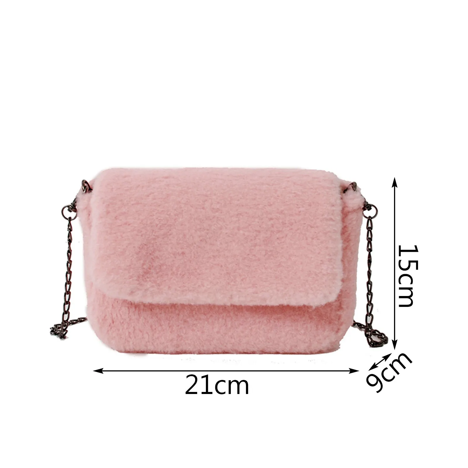 

Luxury Designer Plush Bags Women Chain Crossbody Bag For Women 2021 New Women's Hasp Handbags Shoulder Bags Messenger Female#G30