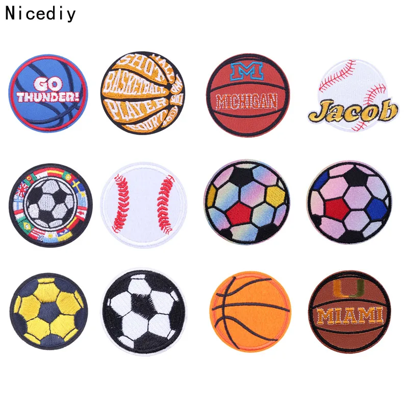 Nicediy футбольные баскетбольные носки с вышитые патч железа на нашивки одежду