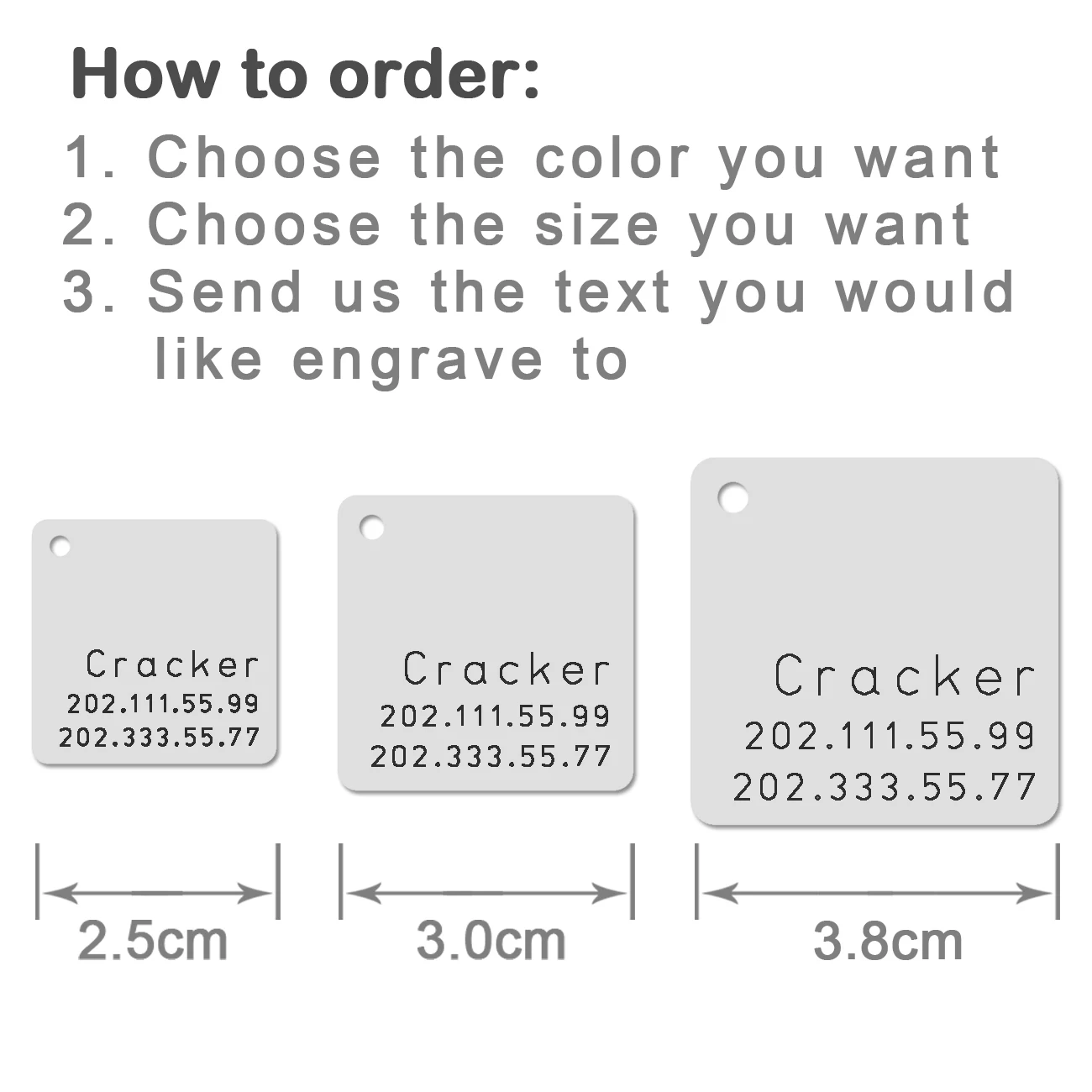 Персонализированная идентификационная бирка для домашних животных
