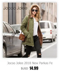 Jocoo Jolee элегантное женское пальто из искусственного меха осень зима теплая мягкая меховая куртка на молнии Женская плюшевая Верхняя одежда Повседневная Верхняя одежда