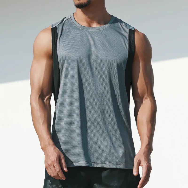

2021Summer New Men's Vest Sleeveless Quick-drying Running Sports Loose Casual Vest Men Clothing Mens Tank Top Men's Tops