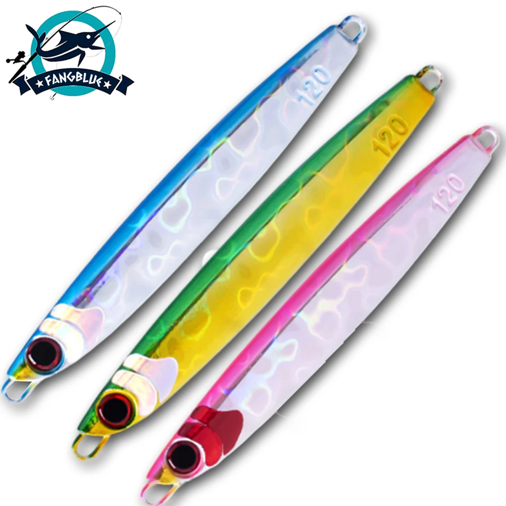 

FANGBLUE 1pcs Fishing Lure 120g 160g Metal Slow Jig Luminous Wobblers Artificial Bait For Deep Sea Bass Fishing Accessories