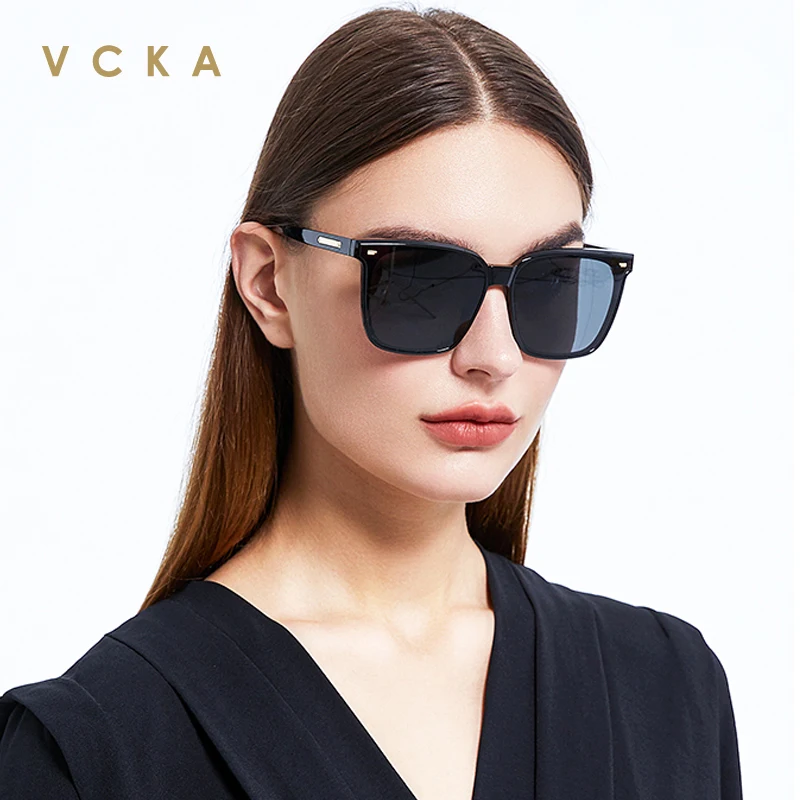 

VCKA модные квадратные солнцезащитные очки для женщин Классическая стильная оправа мужские солнцезащитные очки для вождения UV400 зеркальные ...